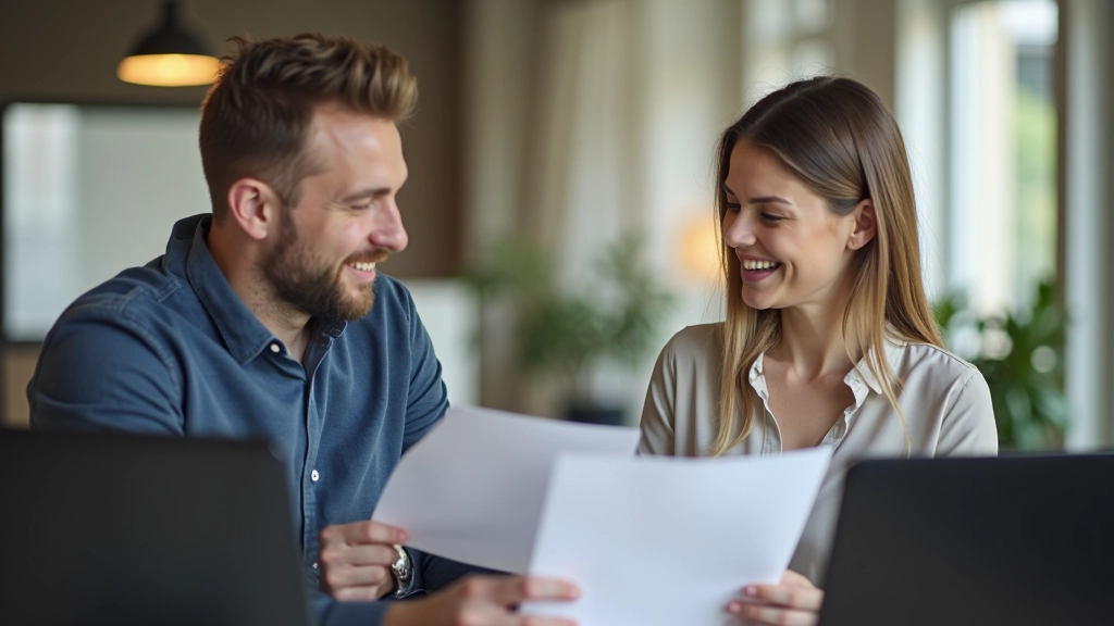 Steuerberaterin bespricht Steuerstrategie mit Paar